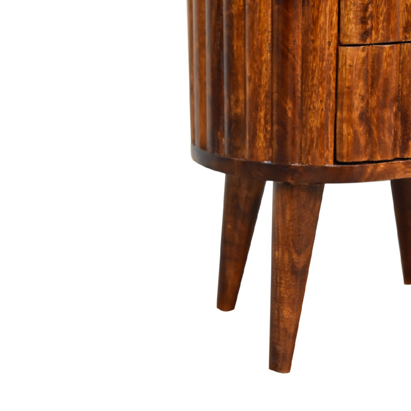 Artisan Furniture Solid Wood Stripe Chestnut Bedside