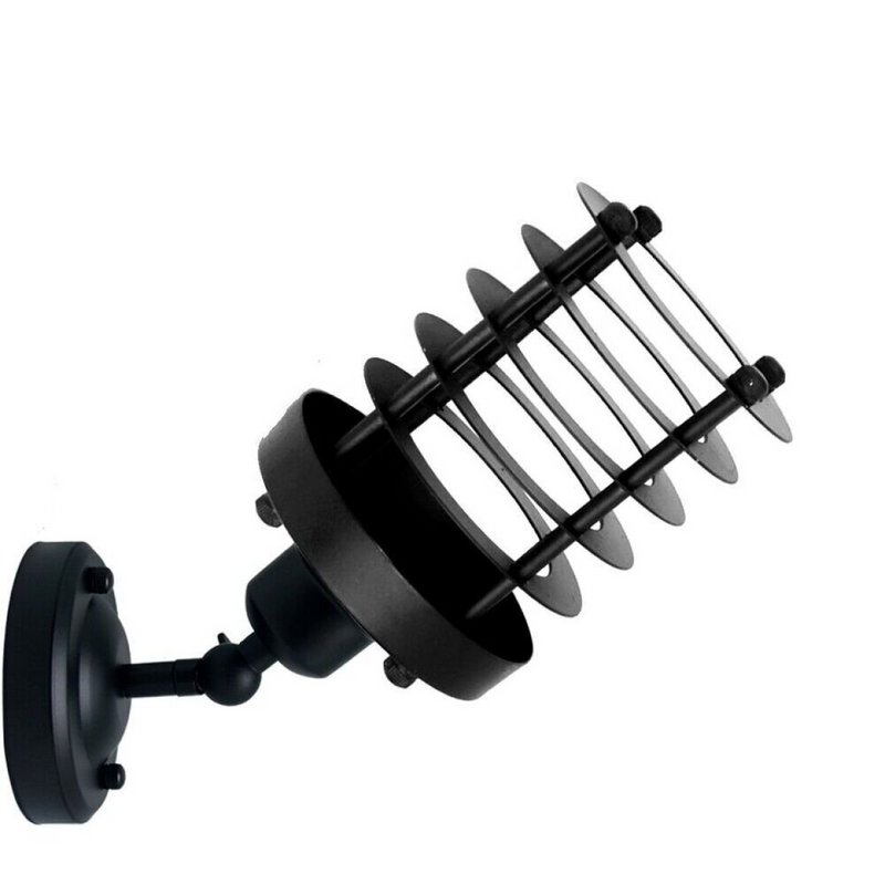 Modern Metal Cage Adjustable Wall Sconce Loft Lamp Shade~2339