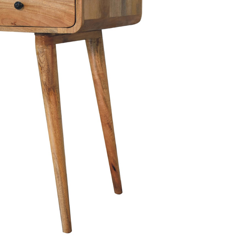 Artisan Furniture Solid Wood Curved Oak-ish Writing Desk