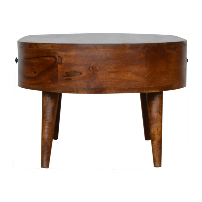 Artisan Furniture Solid Wood Chestnut Rounded Coffee Table