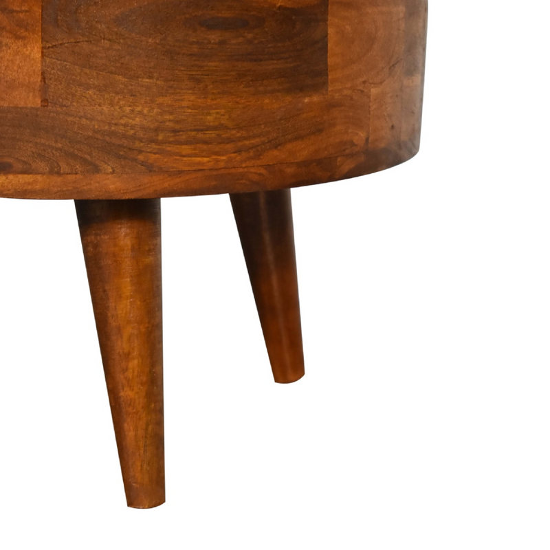 Artisan Furniture Solid Wood Mini Chestnut Rounded Coffee Table