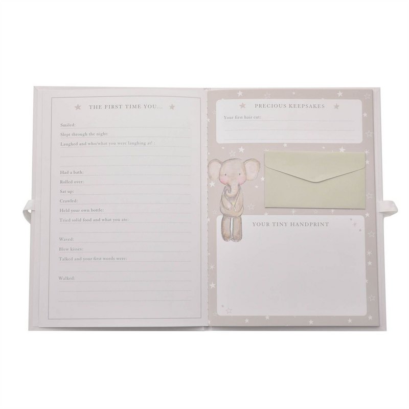 White Bambino Little Star Baby Record Book A4