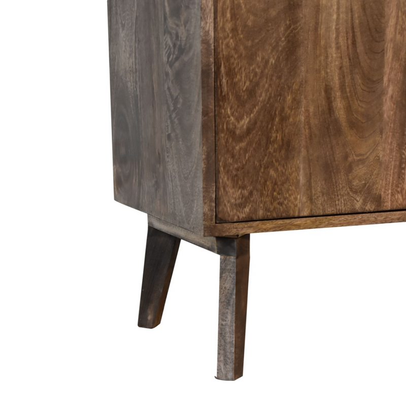 Artisan Furniture Solid Wood Platform Cabinet, Light Brown, 2 Doors