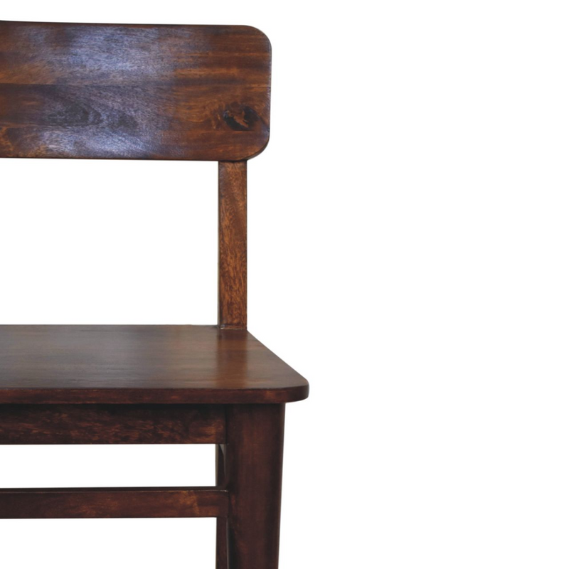 Artisan Furniture Solid Mango Wood Classic Chestnut Dining Chair