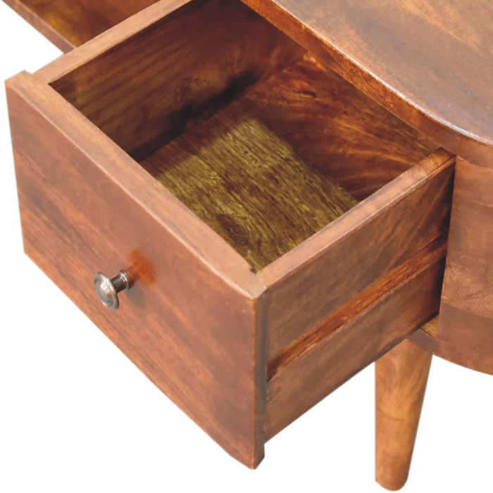 Artisan Furniture Solid Wood Chestnut Round Open Media Unit