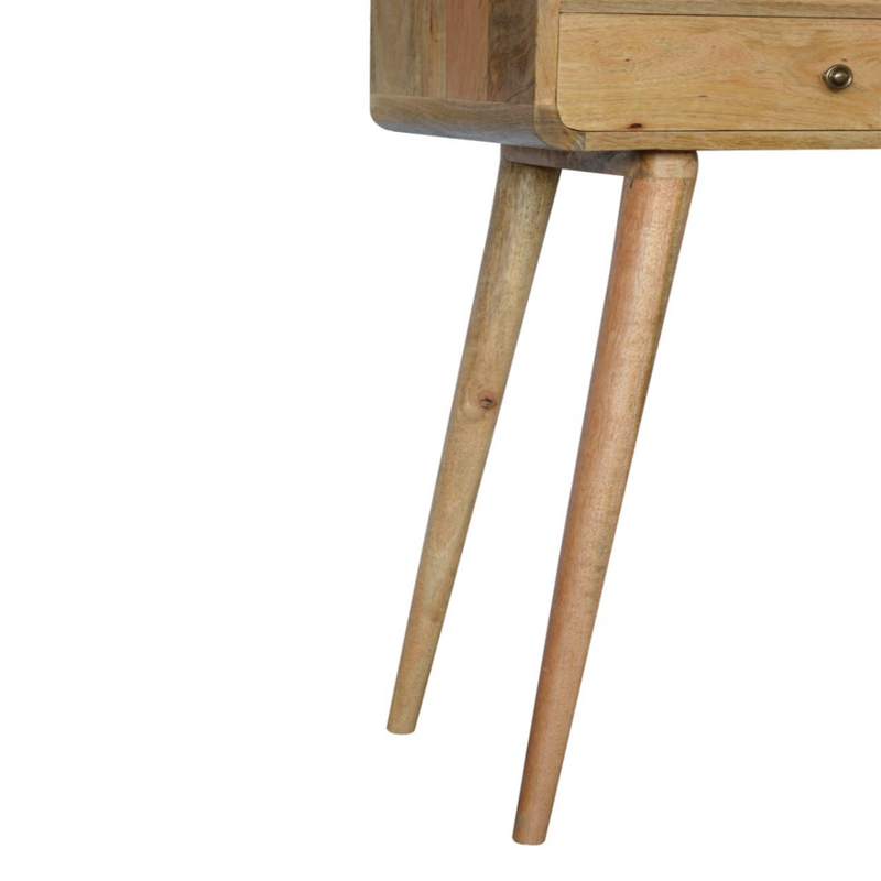 Artisan Furniture Solid Wood Curved Oak-ish Console Table