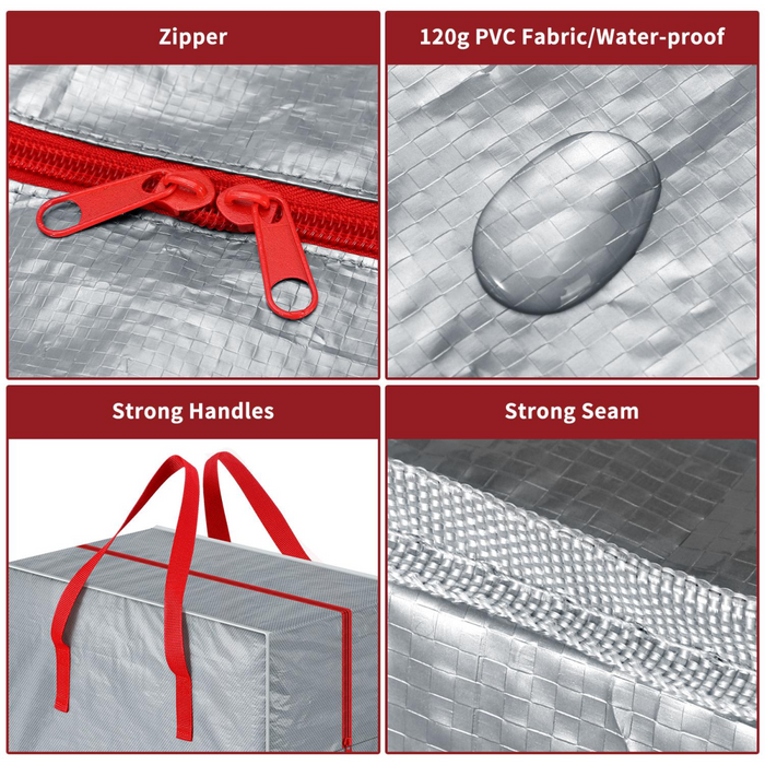 VINSANI 3pc GREY XMAS STORAGE BAGS 1010448