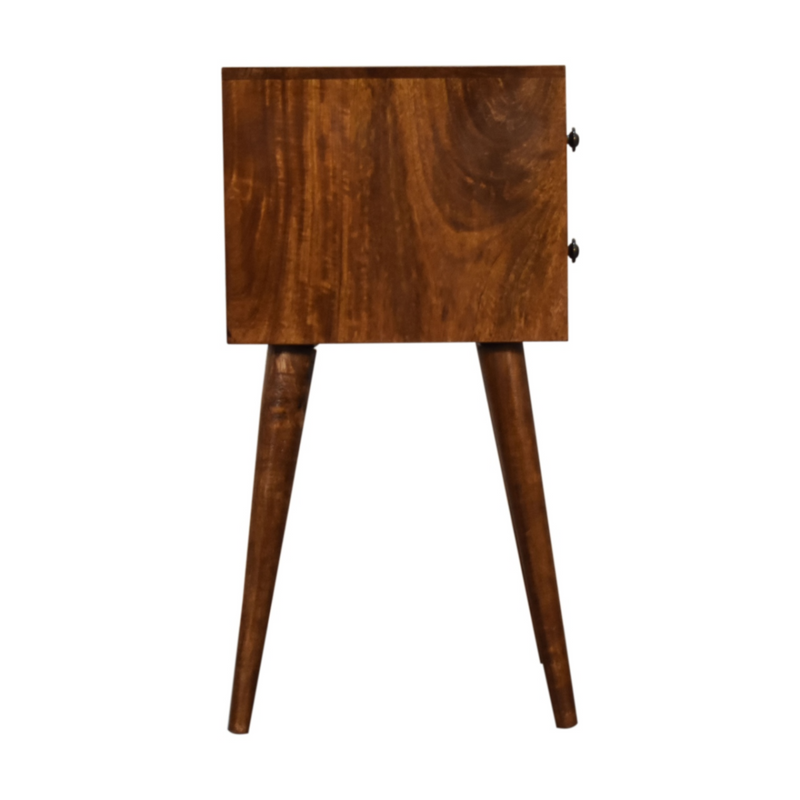 Artisan Furniture Solid Wood Mini 2 Drawer Chestnut Bedside