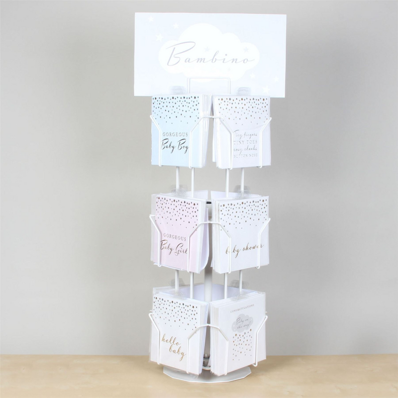 Small Display 4 Sided Card Spinner Holds 12 Greeting Cards