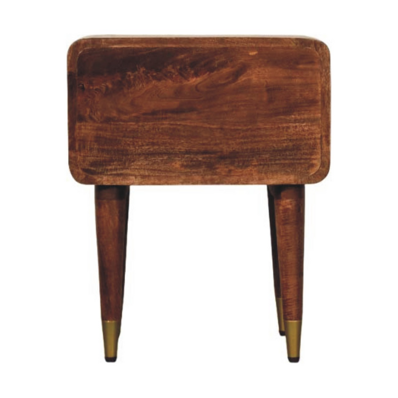 Artisan Furniture Solid Wood Astor 2-Drawer Nightstand, Brown