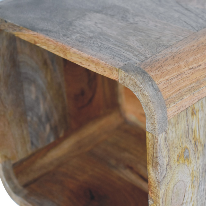 Artisan Furniture Solid Wood Oak-ish Floating Open Bedside