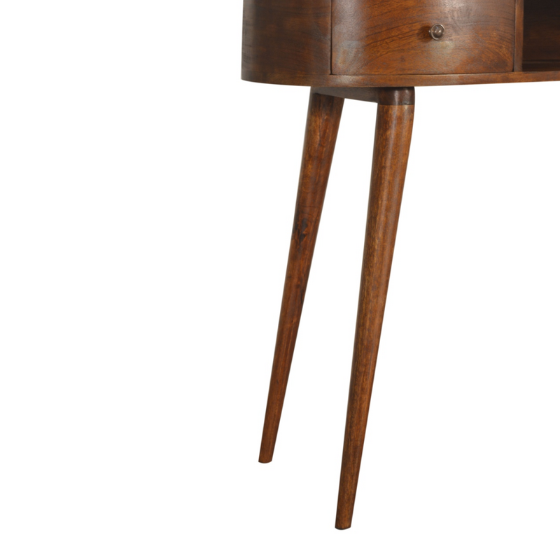 Artisan Furniture Solid Wood Chestnut Wave Writing Desk