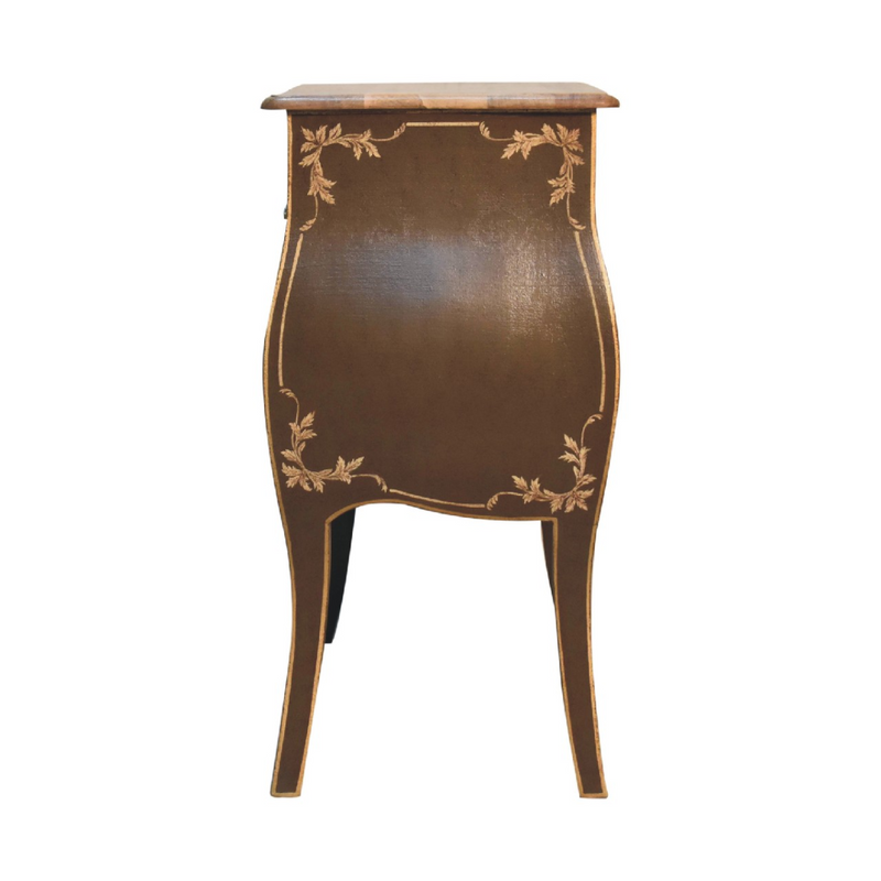 Artisan Furniture Solid Wood Coroner Chest, Greyish-Green Finish