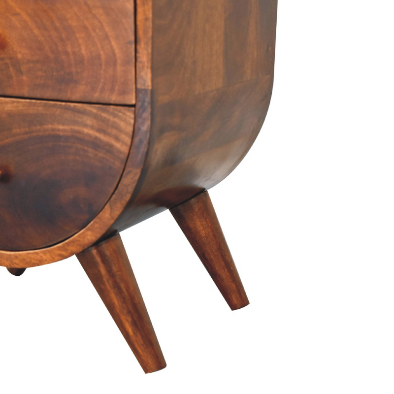 Artisan Furniture Solid Wood Split Chestnut Bedside