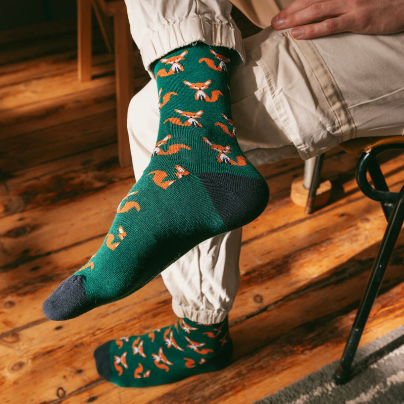 Fox Matching Bamboo Socks (Adult & Child)
