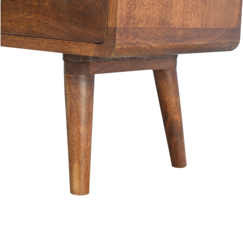 Artisan Furniture Solid Wood Curved Chestnut Media Unit