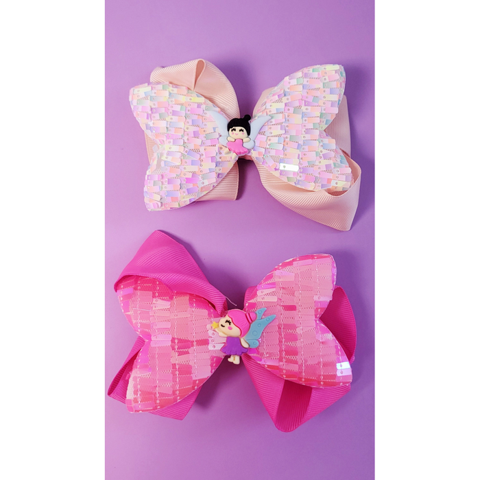 Fairy Iridescent Hair Bow Clip Slide Pack of 12