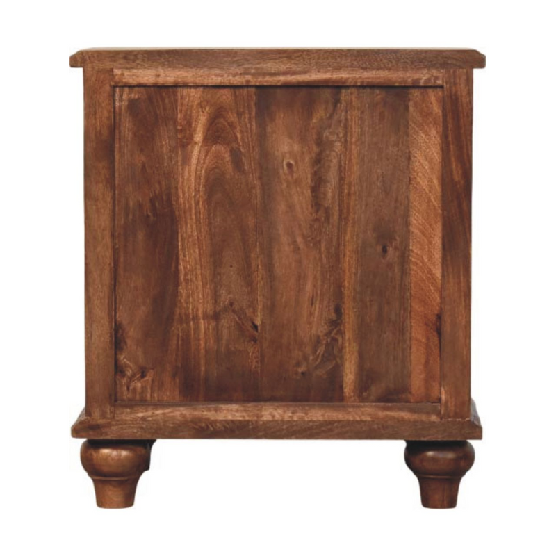Artisan Furniture Solid Wood Valencia Bedside, 3 Drawers, Brown