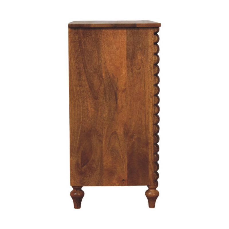 Artisan Furniture Solid Wood Spindle 3-Drawer Chest, Brown