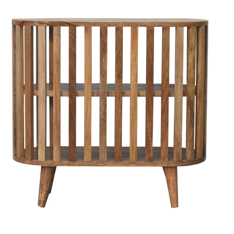 Artisan Furniture Solid Wood Ariella Cabinet, Light Brown, 2 Shelves