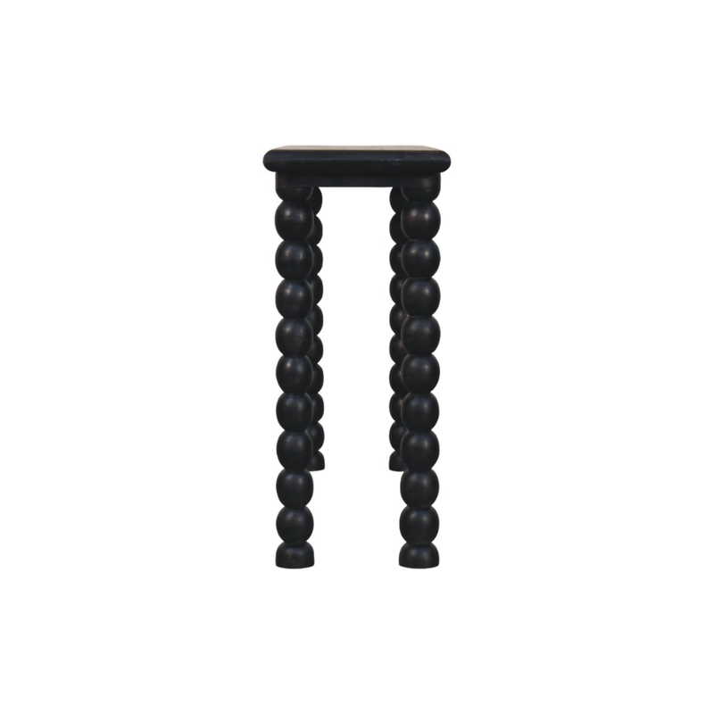 Artisan Furniture Solid Wood Spindle Linear Console, Black
