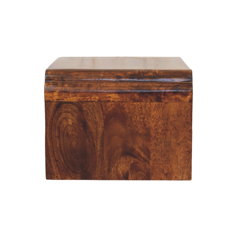 Artisan Furniture Solid Wood Avora Wall-Mounted Chestnut Bedside, 1 Drawer & 1 Shelf, Brown