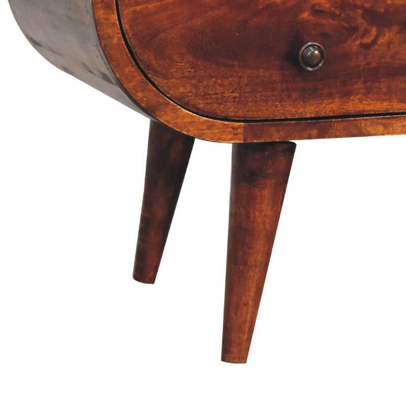 Artisan Furniture Solid Wood Chestnut Circular Media Unit