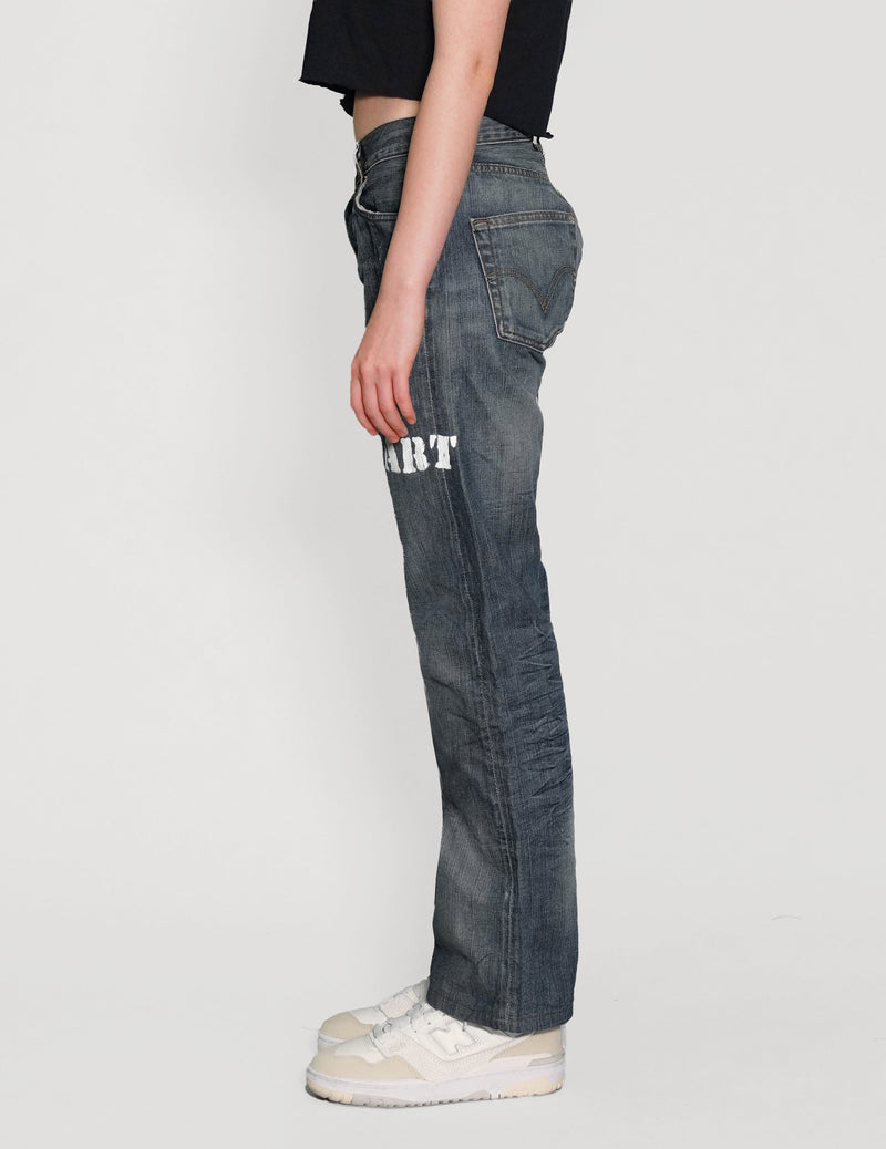 'Love Will Tear Us Apart' Jeans in Indigo