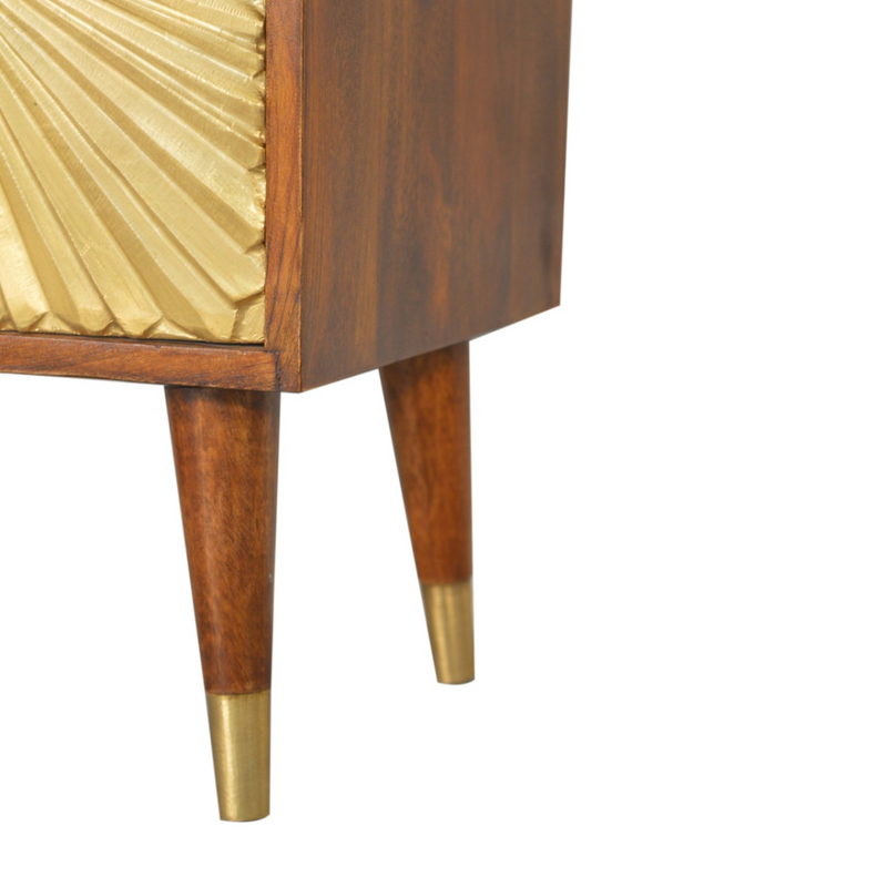 Artisan Furniture Solid Wood Manila Gold Bedside
