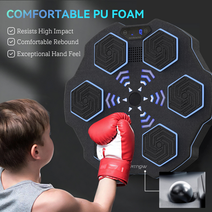 SPORTNOW Music Boxing Machine with Bluetooth Connection and LED Light