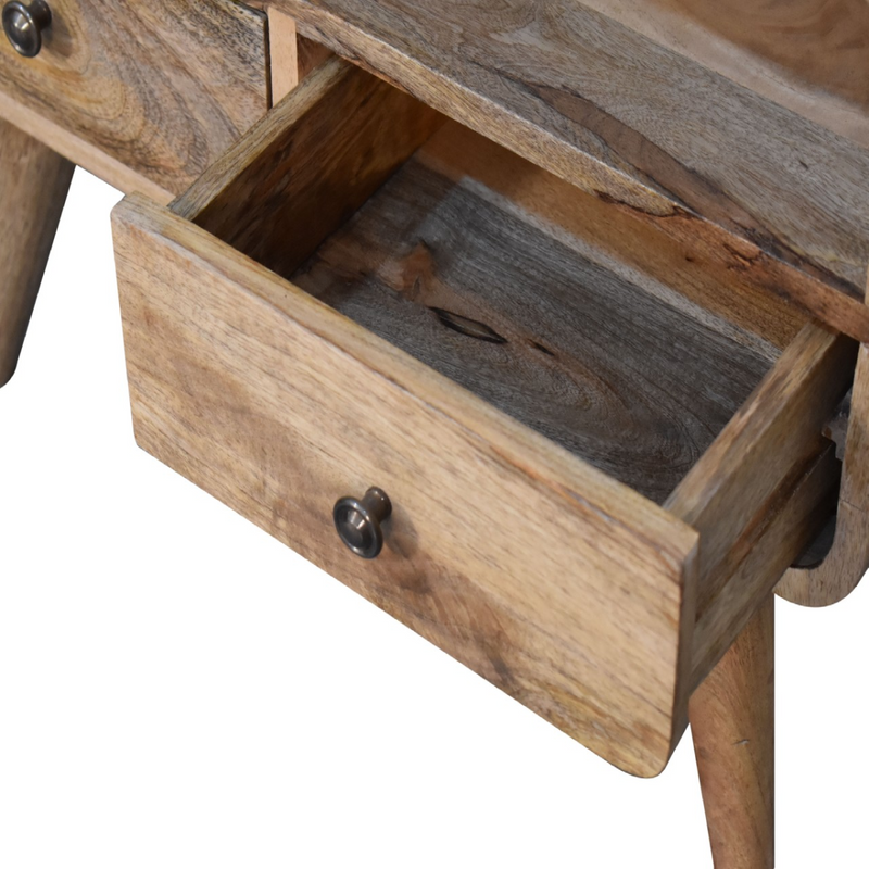 Artisan Furniture Solid Wood Mini Curved Oak-ish Media Unit