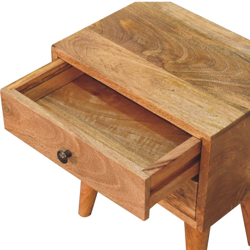 Artisan Furniture Solid Wood Mini Oak-ish Modern Bedside