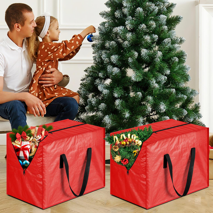 VINSANI 3pc RED XMAS STORAGE BAGS 1010449