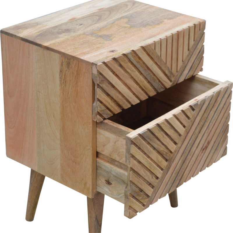 Artisan Furniture Solid Wood Lille 2 Drawer Bedside