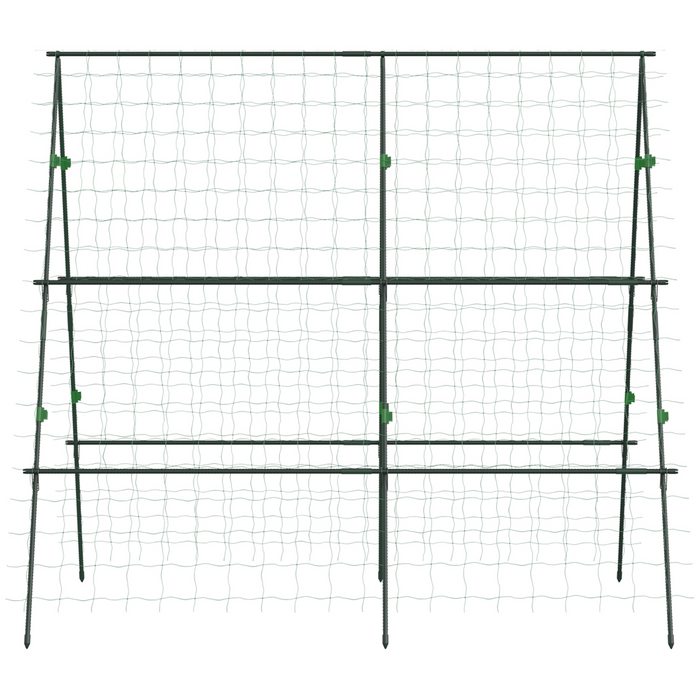 Outsunny A-Frame Trellis Plant Support for Vegetables, Flowers, Fruit