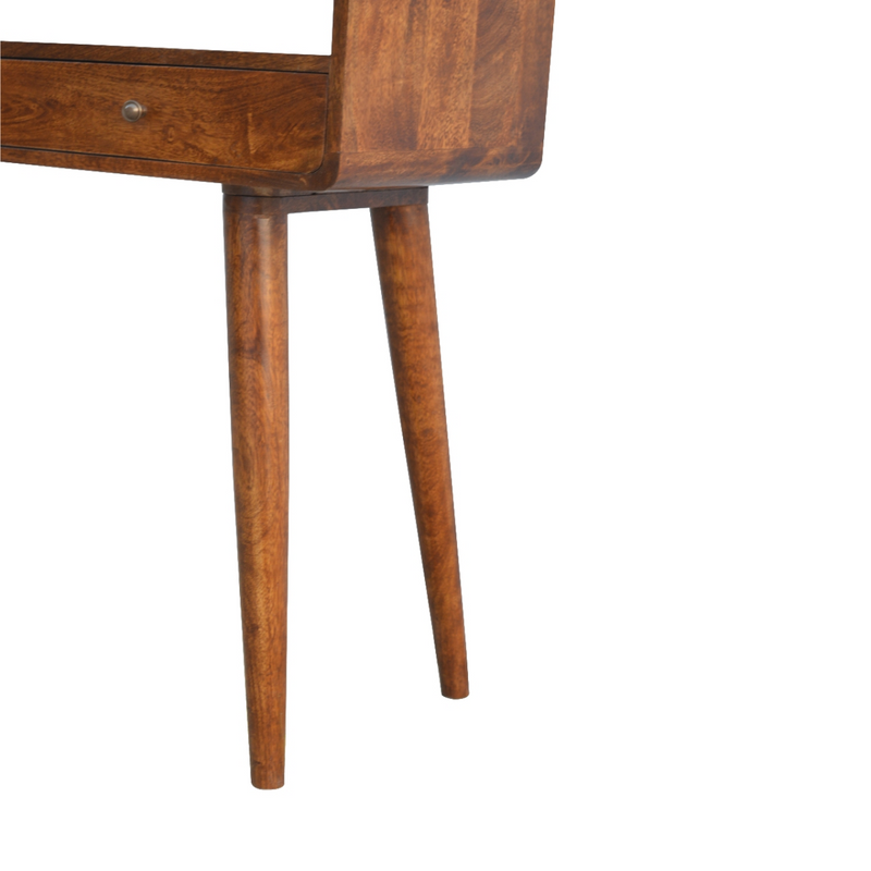 Artisan Furniture Solid Wood Curved Chestnut Console Table