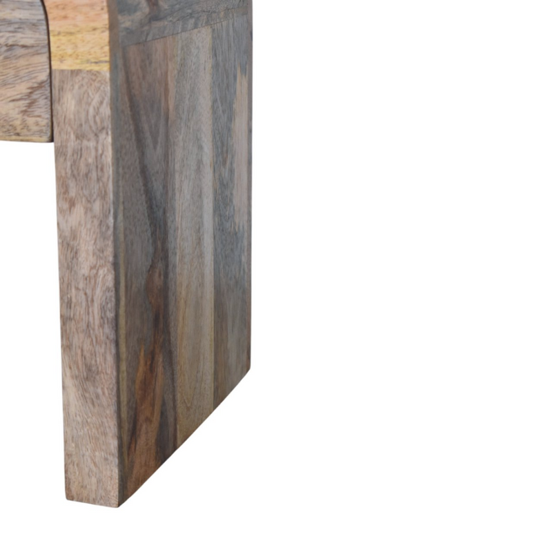 Artisan Furniture Solid Wood Mini Darcy Oak-ish Nightstand with Curved Edges