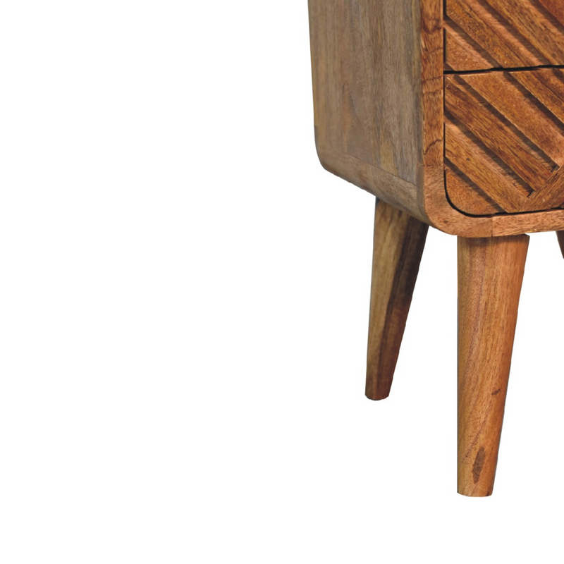 Artisan Furniture Solid Wood Mini Lille Curved Bedside