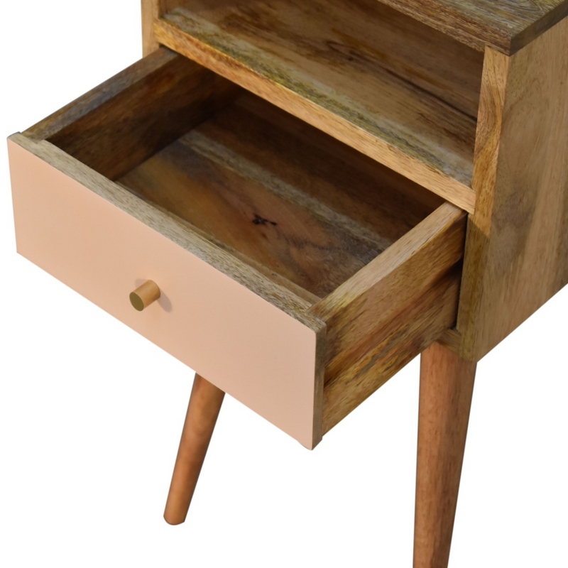 Artisan Furniture Solid Wood Mini Blush Hand Painted Bedside