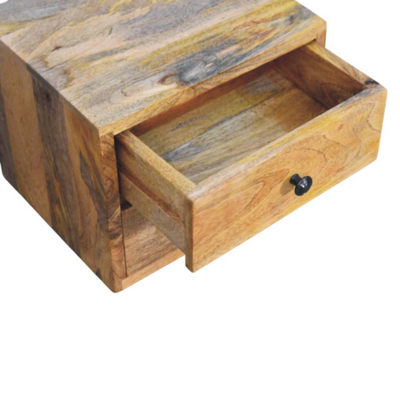 Artisan Furniture Solid Wood Solis 2-Drawer Oak-ish Wall Mounted Nightstand