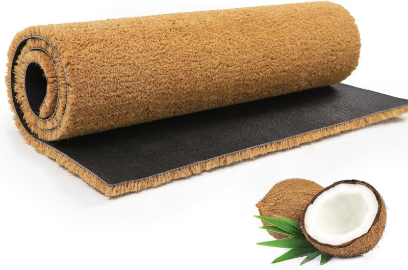 Plain Coir 100cm x 100cm - Brown Home Entrance Door Mat