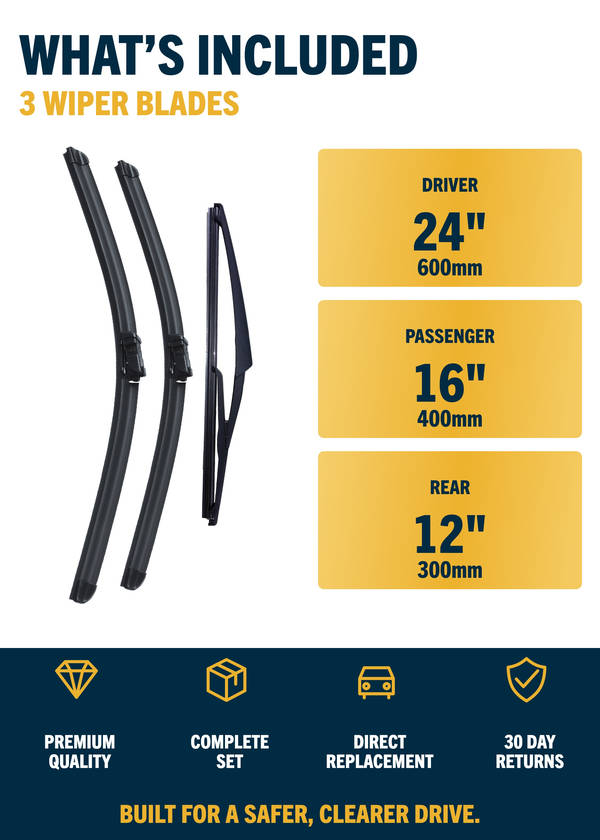 Peugeot 2008 Estate Front & Rear Wiper Blades | Nov 2019 onwards