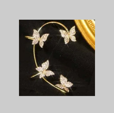 Fashion Earring Butterfly Ear Clip And Ear Hook Jewelry