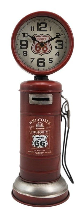39CM TABLE CLOCK Gas Pump
