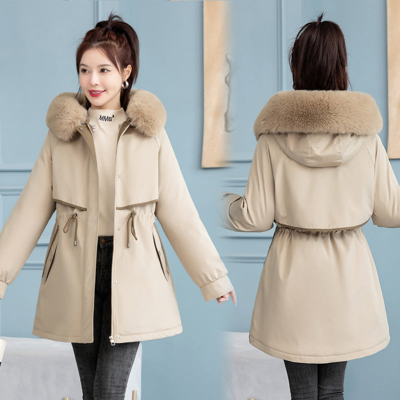 Removable Liner Mid-length Big Fur Collar Coat