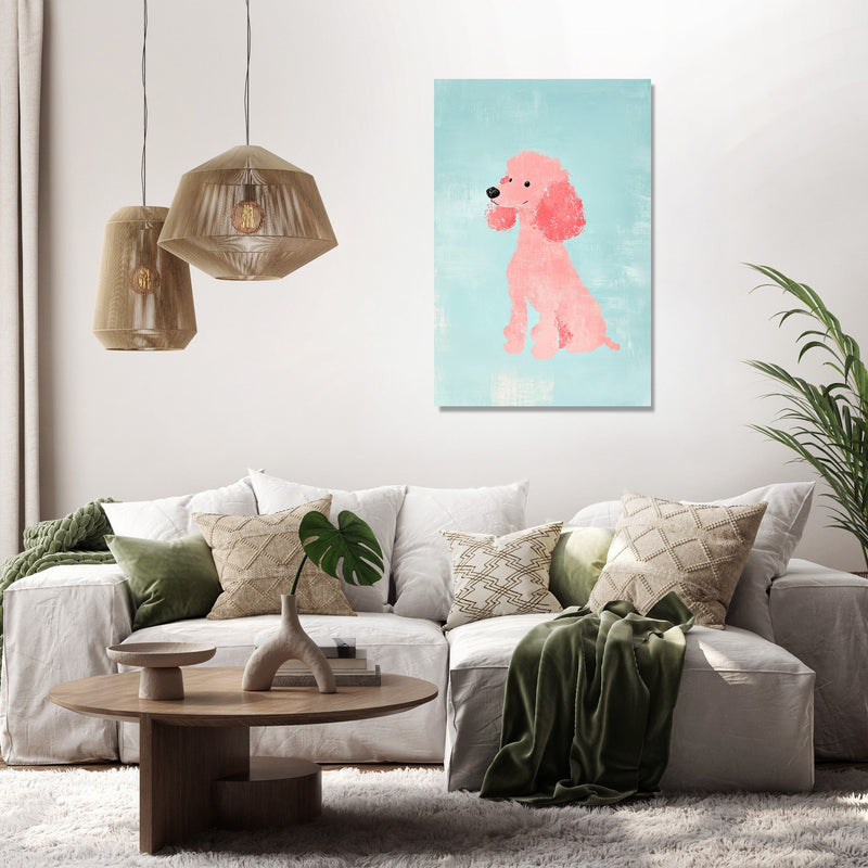 Pink Poodle Canvas