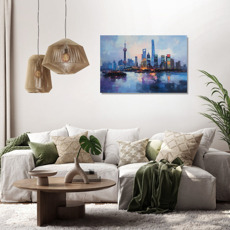 Shanghai Skyline Harmony Canvas