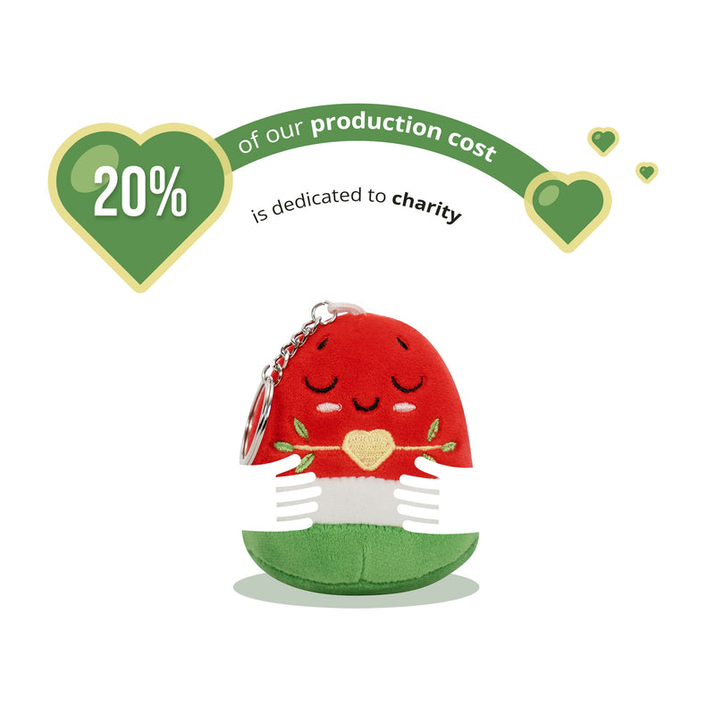 Watermelon Keyring - 8cm Soft Adorable Fruit Plush Muslim Doll | Ramadan & Eid Gift