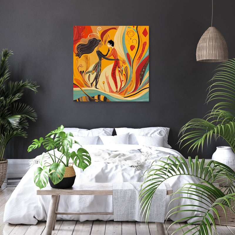 Mythic Union Flames Canvas