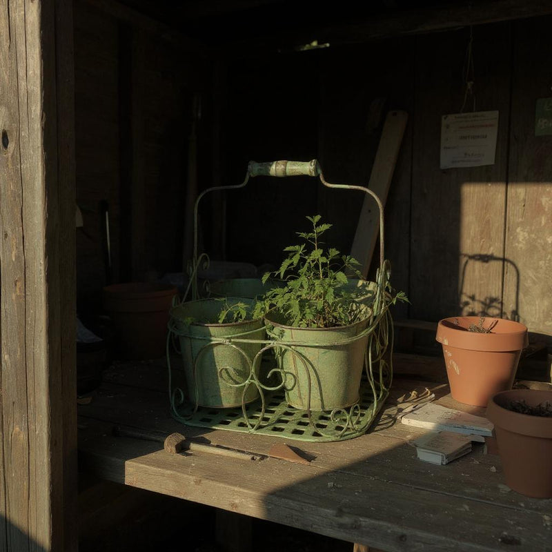 GREEN 4 POT PLANTER